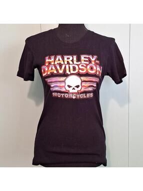 Harley Davidson black Short Sleeve Shirt Size XS